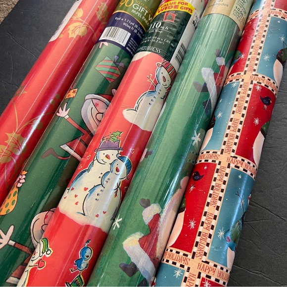 Vintage Christmas Wrapping Paper 460 Square Feet Extra Wade - Picture 10 of 16